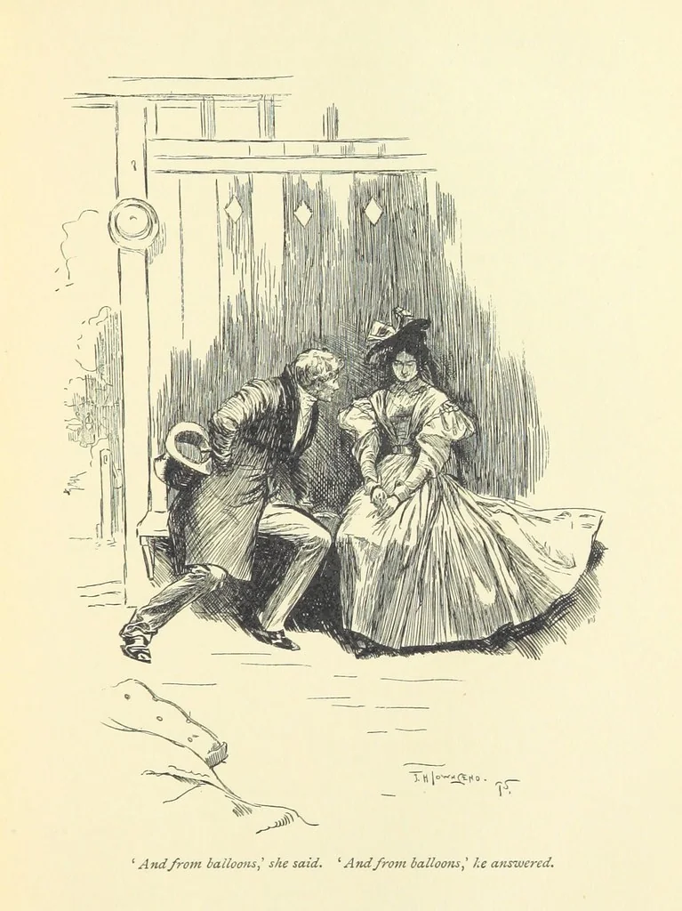 An illustration from Gryll Grange ... With an introduction by George Saintsbury, 1896, leaf 159