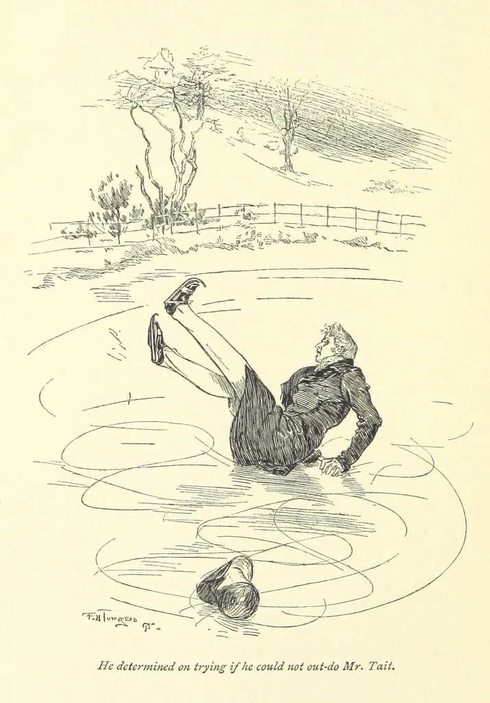 An illustration from Gryll Grange ... With an introduction by George Saintsbury, 1896, leaf 184