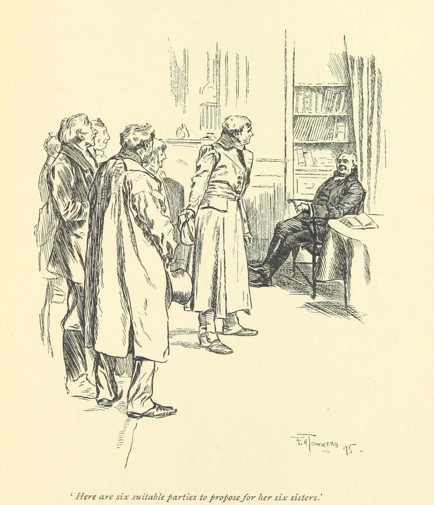 An illustration from Gryll Grange ... With an introduction by George Saintsbury, 1896, leaf 201