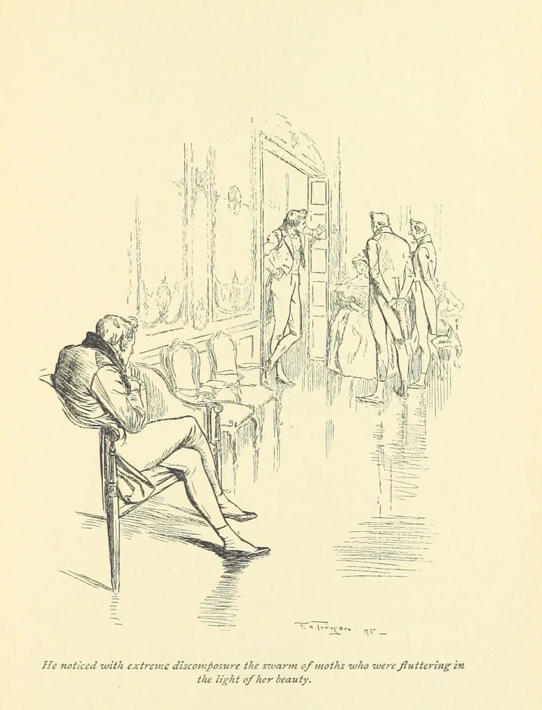 An illustration from Gryll Grange ... With an introduction by George Saintsbury, 1896, leaf 211