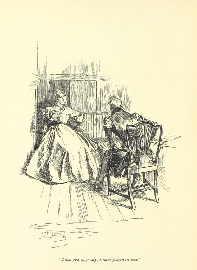An illustration from Gryll Grange ... With an introduction by George Saintsbury, 1896, leaf 218
