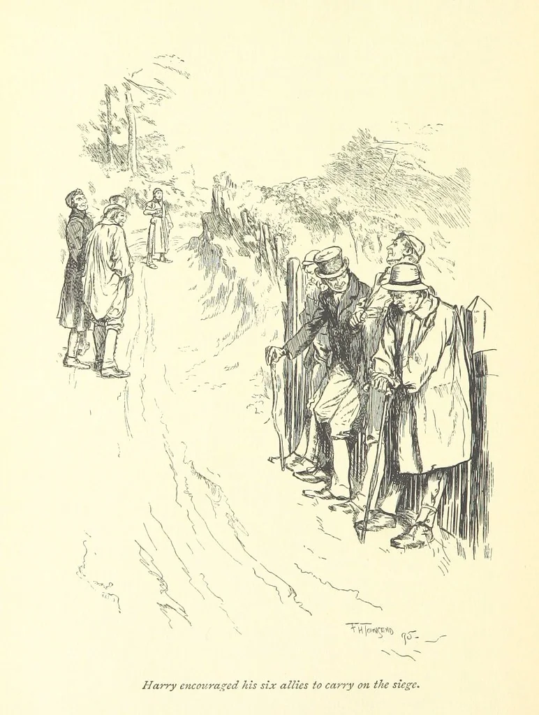 An illustration from Gryll Grange ... With an introduction by George Saintsbury, 1896, leaf 230