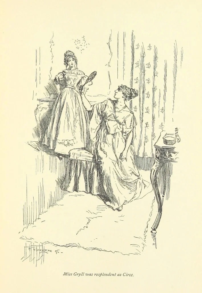 An illustration from Gryll Grange ... With an introduction by George Saintsbury, 1896, leaf 255