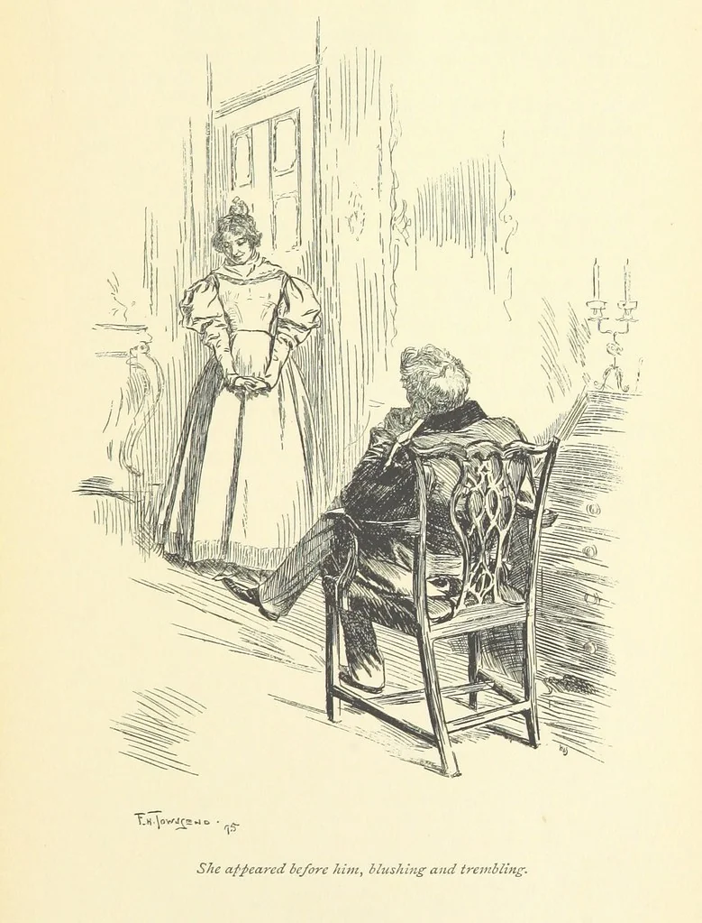 An illustration from Gryll Grange ... With an introduction by George Saintsbury, 1896, leaf 295