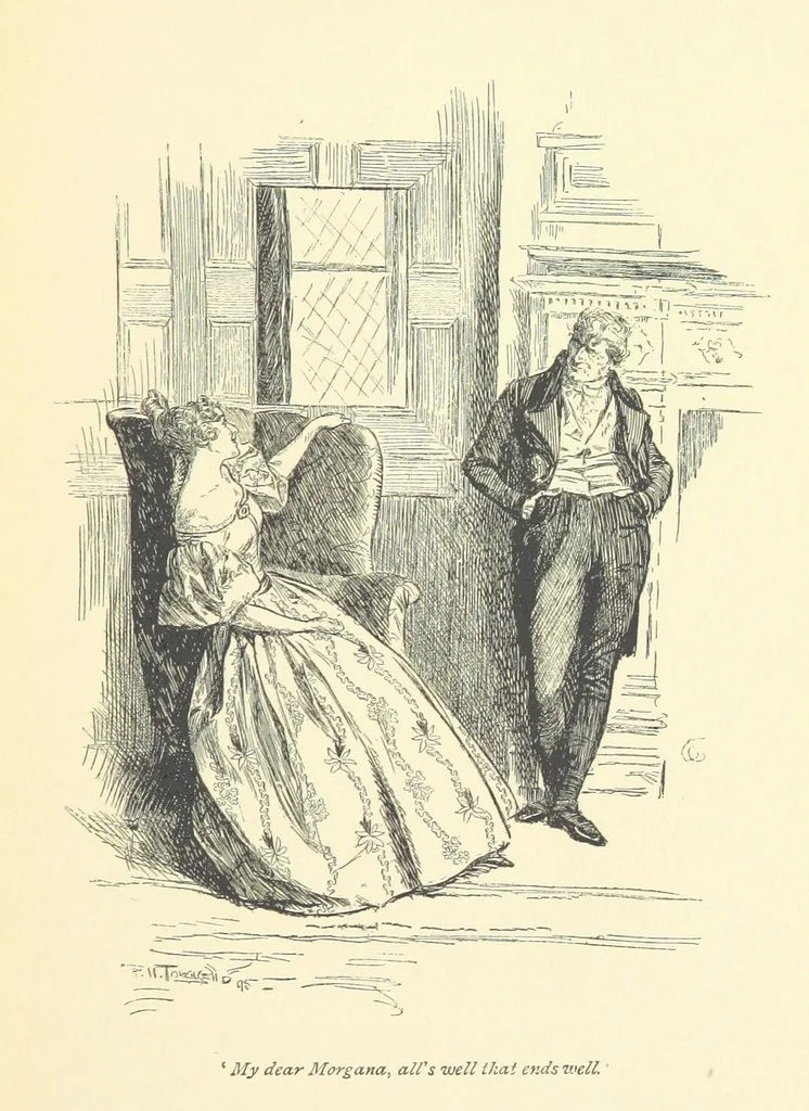 An illustration from Gryll Grange ... With an introduction by George Saintsbury, 1896, leaf 313