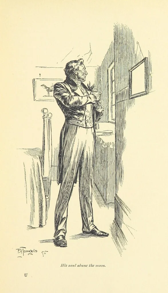 An illustration from Gryll Grange ... With an introduction by George Saintsbury, 1896, leaf 317