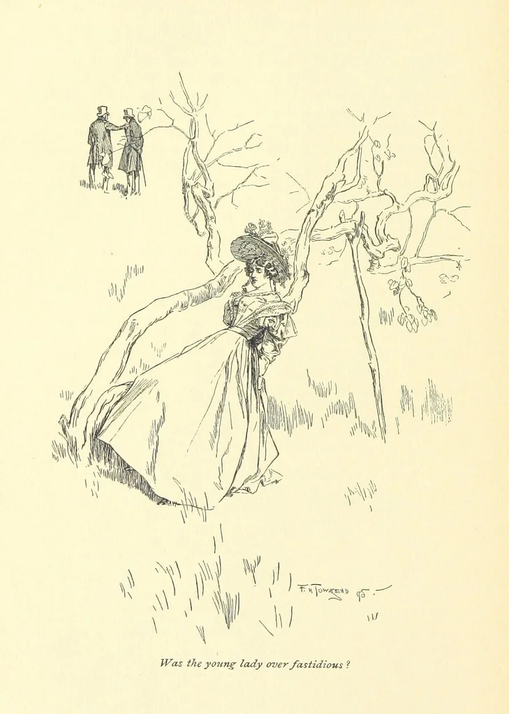 An illustration from Gryll Grange ... With an introduction by George Saintsbury, 1896, leaf 40