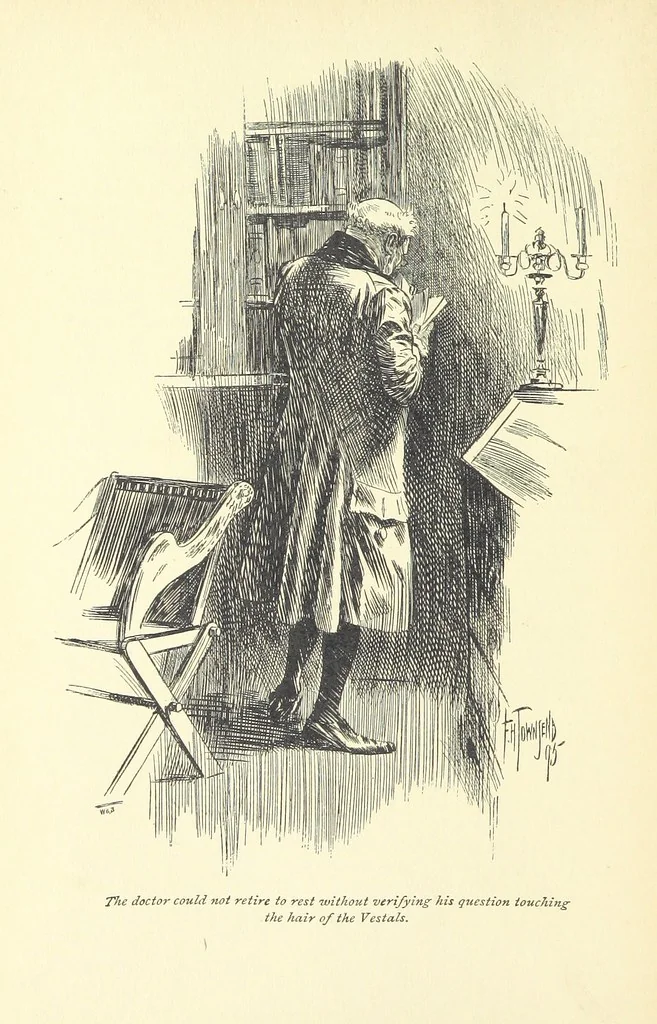 An illustration from Gryll Grange ... With an introduction by George Saintsbury, 1896, leaf 60