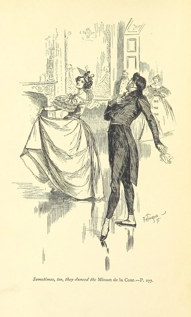 An illustration from Gryll Grange ... With an introduction by George Saintsbury, 1896, leaf 8