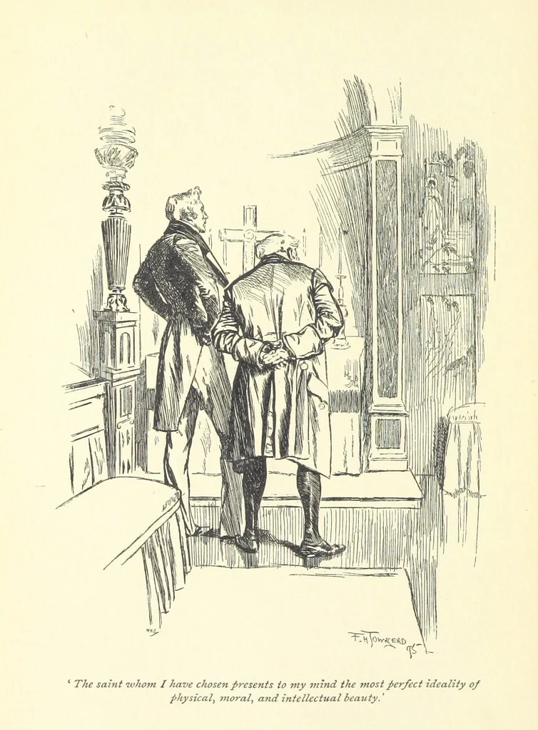 An illustration from Gryll Grange ... With an introduction by George Saintsbury, 1896, leaf 88