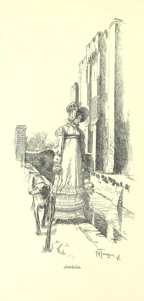 An illustration from Melincourt, or Sir Oran Haut-Ton ... With an introduction by George Saintsbury, 1896, leaf 102
