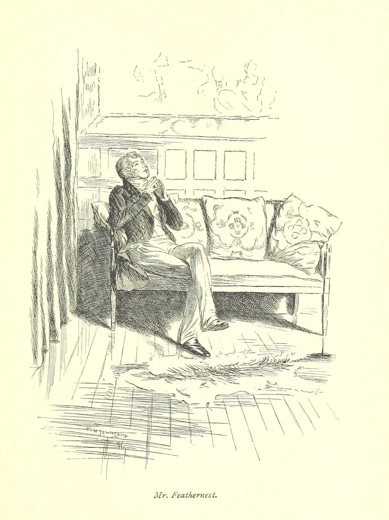 An illustration from Melincourt, or Sir Oran Haut-Ton ... With an introduction by George Saintsbury, 1896, leaf 153