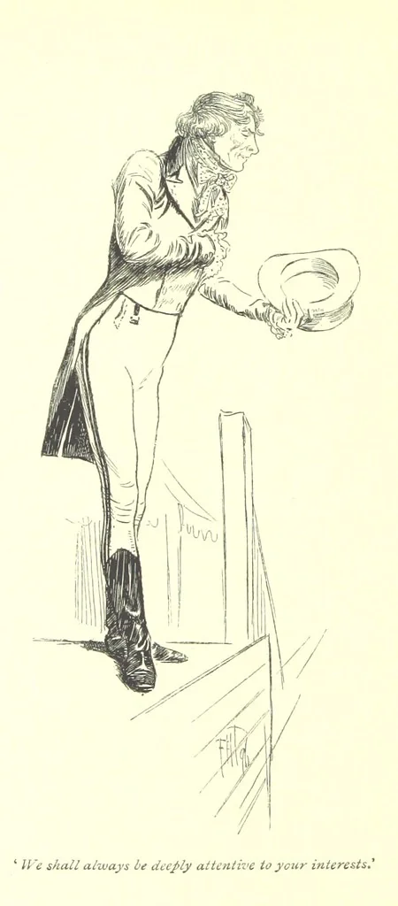 An illustration from Melincourt, or Sir Oran Haut-Ton ... With an introduction by George Saintsbury, 1896, leaf 202