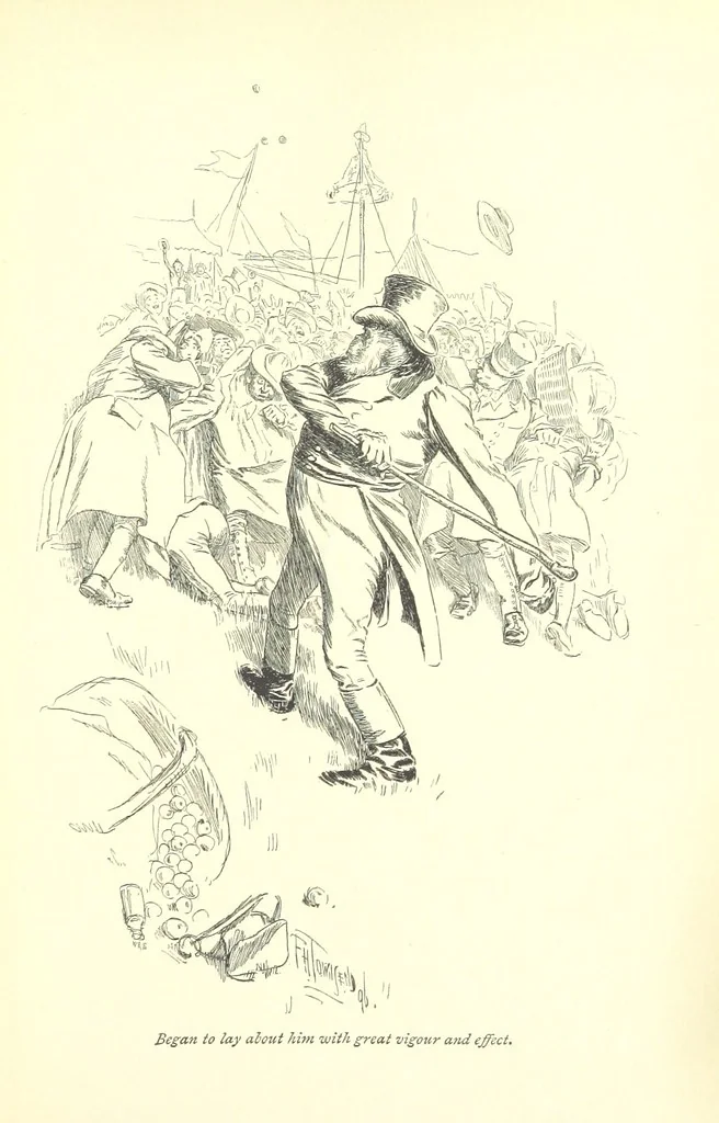 An illustration from Melincourt, or Sir Oran Haut-Ton ... With an introduction by George Saintsbury, 1896, leaf 209