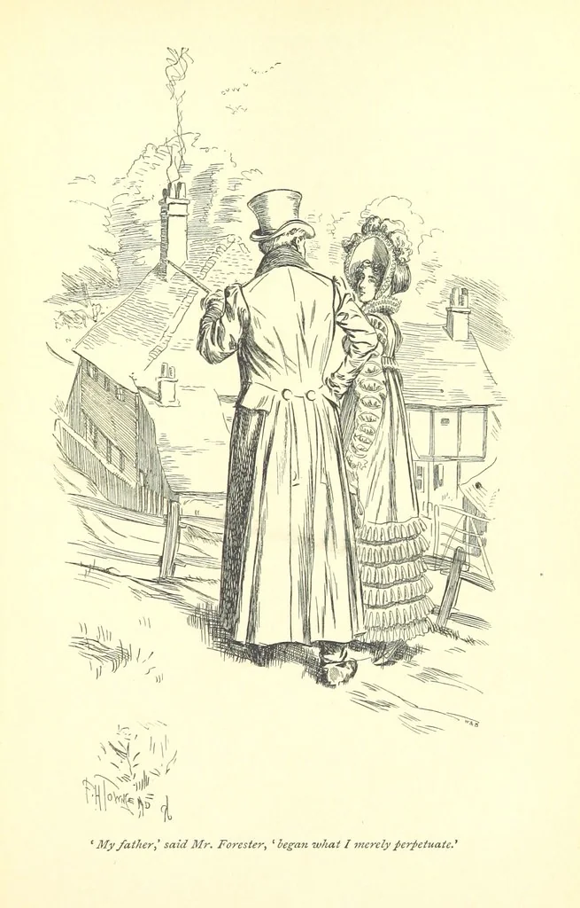 An illustration from Melincourt, or Sir Oran Haut-Ton ... With an introduction by George Saintsbury, 1896, leaf 233
