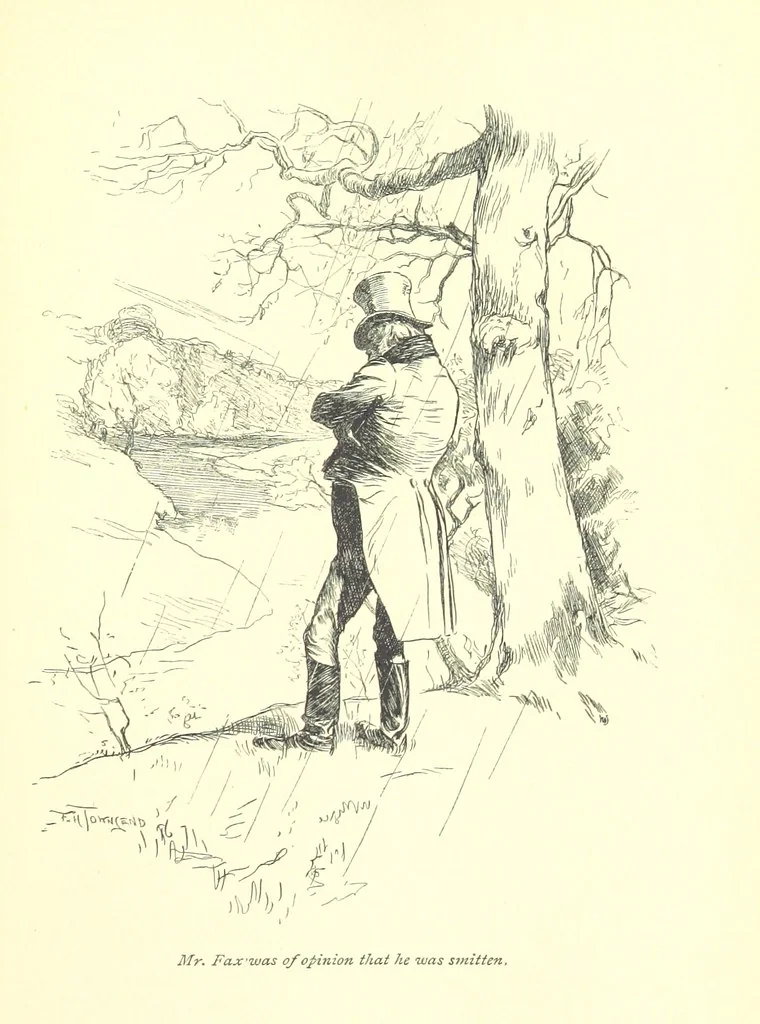An illustration from Melincourt, or Sir Oran Haut-Ton ... With an introduction by George Saintsbury, 1896, leaf 251
