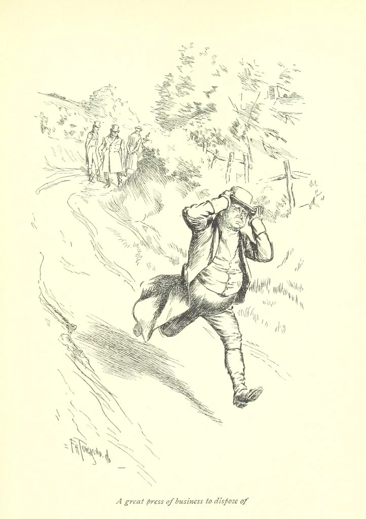 An illustration from Melincourt, or Sir Oran Haut-Ton ... With an introduction by George Saintsbury, 1896, leaf 287