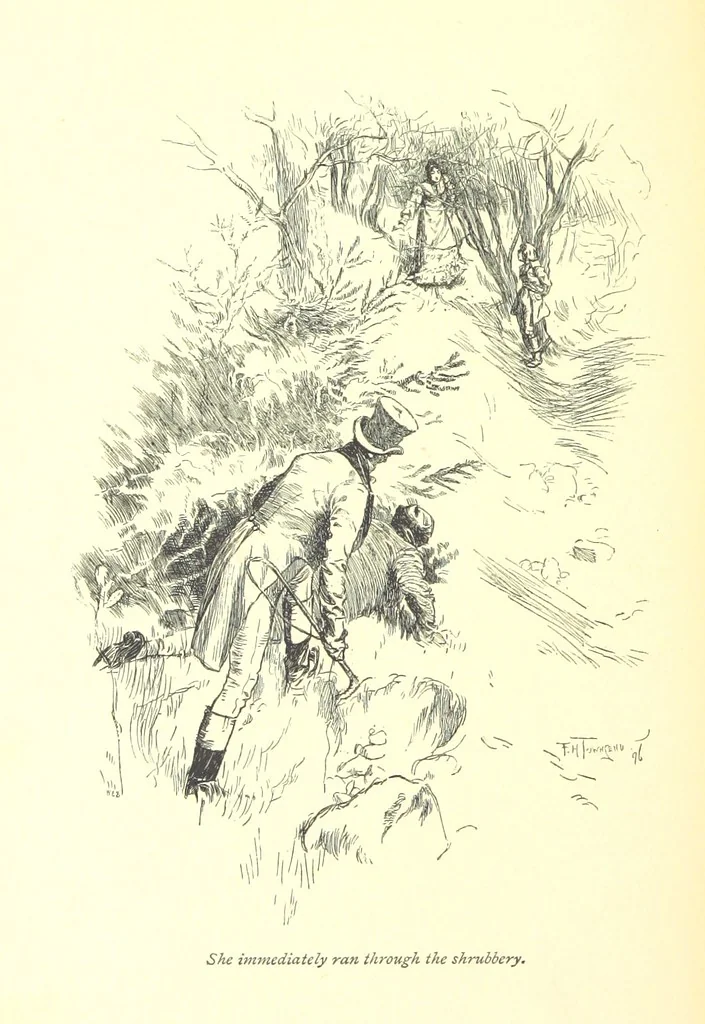 An illustration from Melincourt, or Sir Oran Haut-Ton ... With an introduction by George Saintsbury, 1896, leaf 334