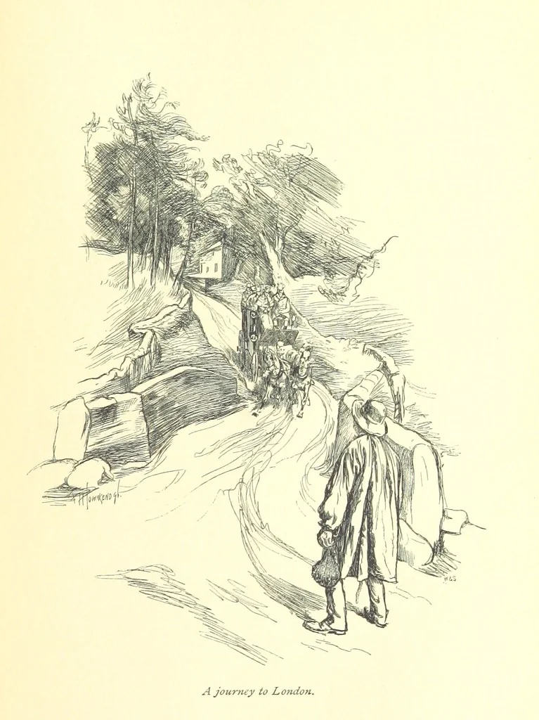 An illustration from Melincourt, or Sir Oran Haut-Ton ... With an introduction by George Saintsbury, 1896, leaf 41