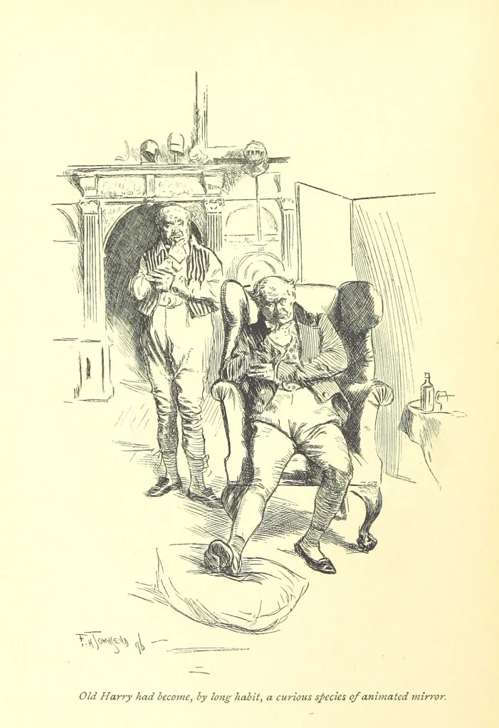 An illustration from Melincourt, or Sir Oran Haut-Ton ... With an introduction by George Saintsbury, 1896, leaf 54