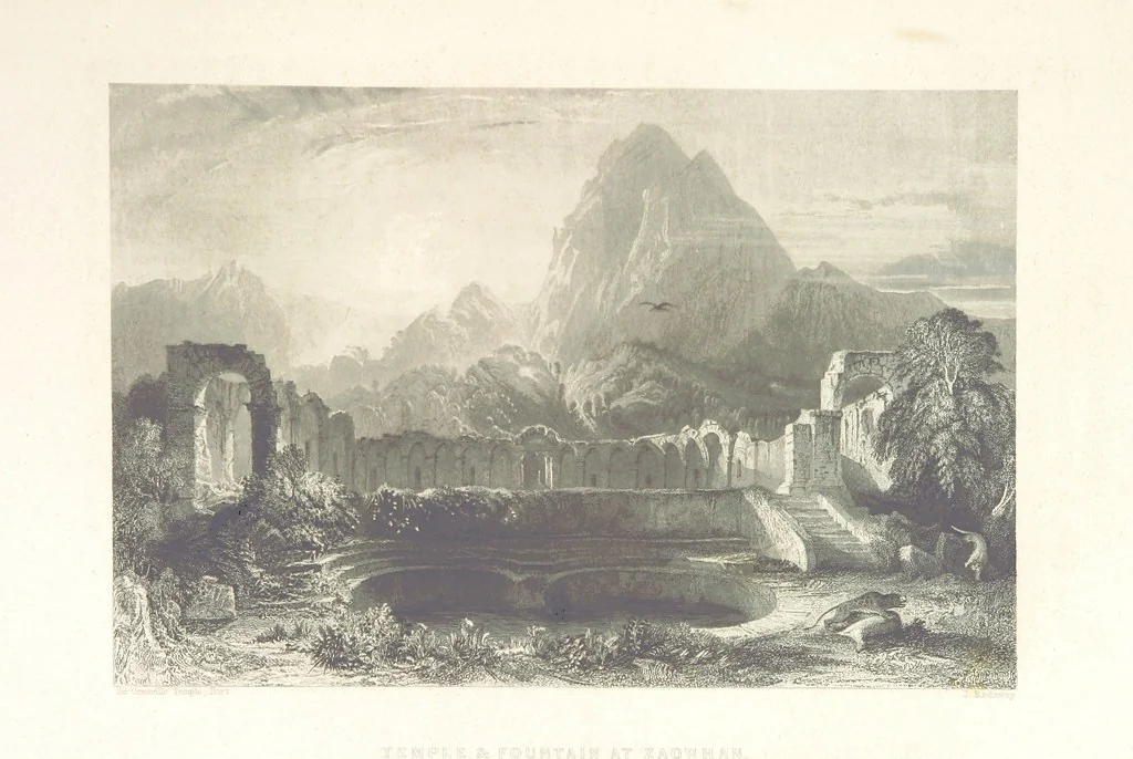 An illustration from Il Mediterraneo illustrato, le sue isole e le sue spiagge ... opera illustrata da sessantaquattro magnifiche incisioni in acciaio eseguite dai più distinti artisti di Londra, su i disegni originali levati sopra luogo dai sigg. W. L. Leitch, Sir Grenville Temple, Baronetto, e Allen ... preceduta da un saggio storico sul Mediterraneo, e compilata dal bibliofilo M. Malagoli Vecchi sulle tracce del signor C. Pellé, etc, 1841, leaf 117
