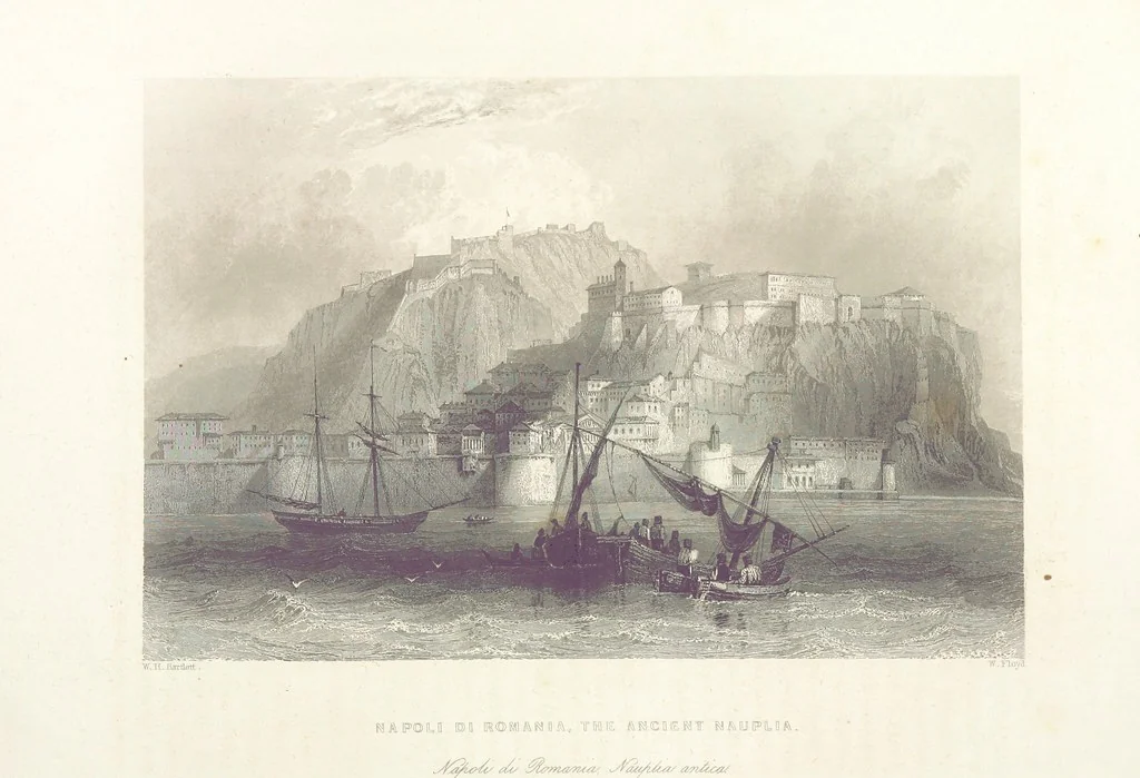 An illustration from Il Mediterraneo illustrato, le sue isole e le sue spiagge ... opera illustrata da sessantaquattro magnifiche incisioni in acciaio eseguite dai più distinti artisti di Londra, su i disegni originali levati sopra luogo dai sigg. W. L. Leitch, Sir Grenville Temple, Baronetto, e Allen ... preceduta da un saggio storico sul Mediterraneo, e compilata dal bibliofilo M. Malagoli Vecchi sulle tracce del signor C. Pellé, etc, 1841, leaf 166