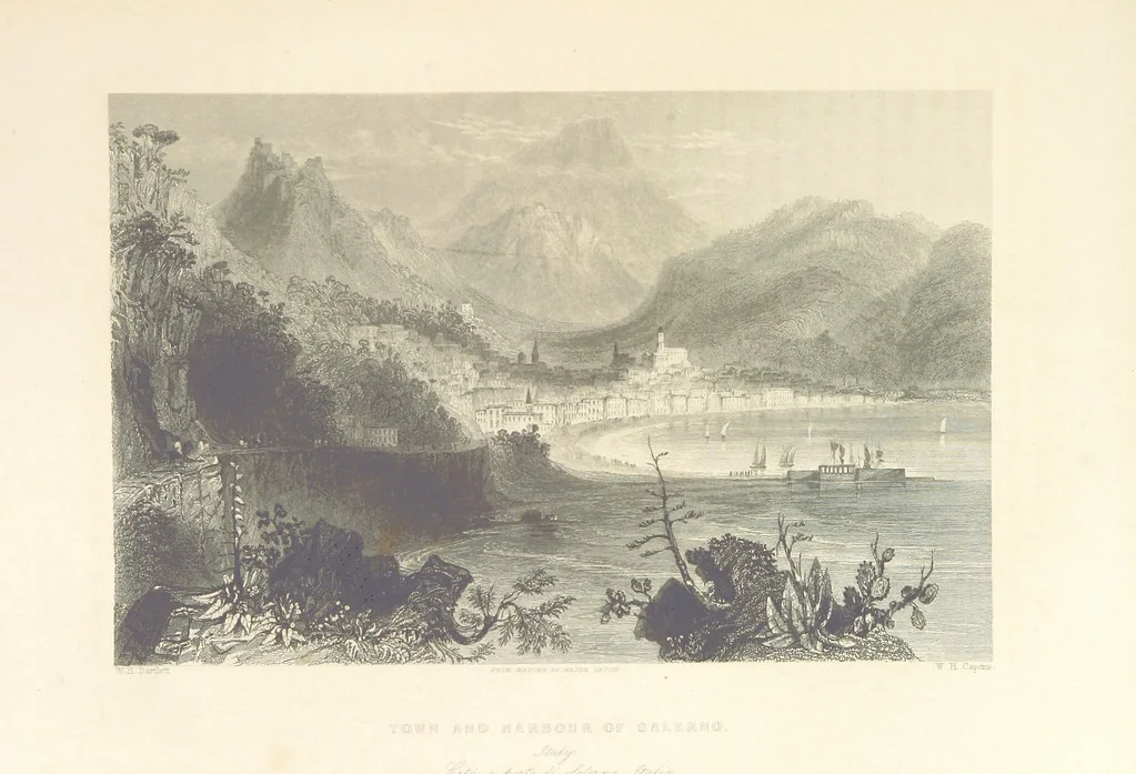 An illustration from Il Mediterraneo illustrato, le sue isole e le sue spiagge ... opera illustrata da sessantaquattro magnifiche incisioni in acciaio eseguite dai più distinti artisti di Londra, su i disegni originali levati sopra luogo dai sigg. W. L. Leitch, Sir Grenville Temple, Baronetto, e Allen ... preceduta da un saggio storico sul Mediterraneo, e compilata dal bibliofilo M. Malagoli Vecchi sulle tracce del signor C. Pellé, etc, 1841, leaf 207