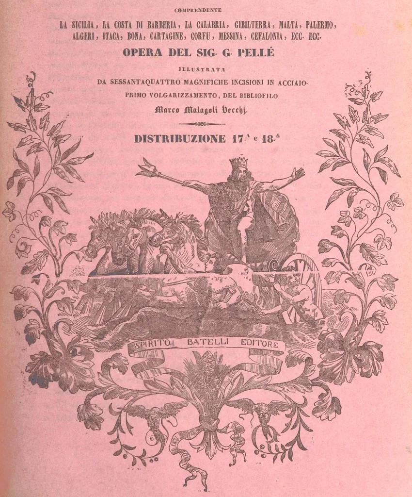 An illustration from Il Mediterraneo illustrato, le sue isole e le sue spiagge ... opera illustrata da sessantaquattro magnifiche incisioni in acciaio eseguite dai più distinti artisti di Londra, su i disegni originali levati sopra luogo dai sigg. W. L. Leitch, Sir Grenville Temple, Baronetto, e Allen ... preceduta da un saggio storico sul Mediterraneo, e compilata dal bibliofilo M. Malagoli Vecchi sulle tracce del signor C. Pellé, etc, 1841, leaf 229