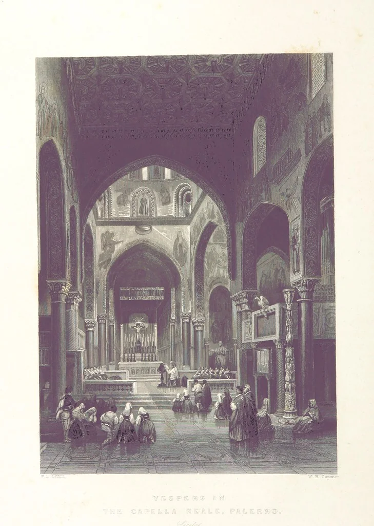 An illustration from Il Mediterraneo illustrato, le sue isole e le sue spiagge ... opera illustrata da sessantaquattro magnifiche incisioni in acciaio eseguite dai più distinti artisti di Londra, su i disegni originali levati sopra luogo dai sigg. W. L. Leitch, Sir Grenville Temple, Baronetto, e Allen ... preceduta da un saggio storico sul Mediterraneo, e compilata dal bibliofilo M. Malagoli Vecchi sulle tracce del signor C. Pellé, etc, 1841, leaf 254