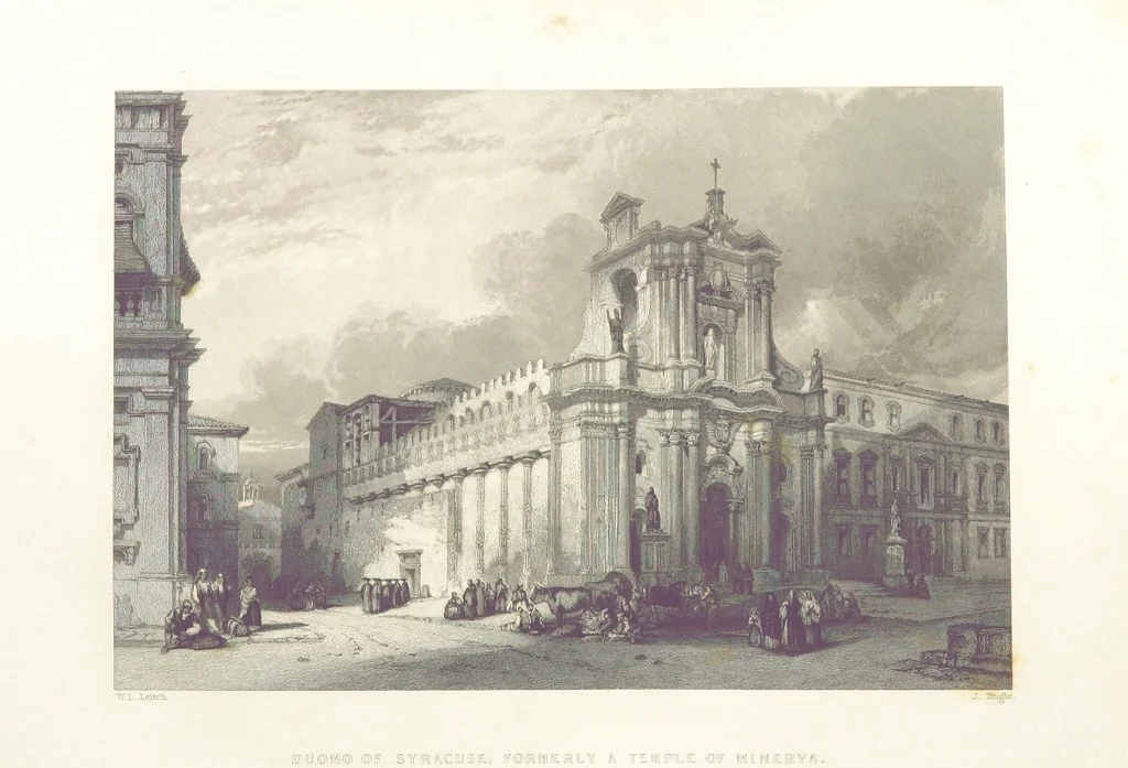 An illustration from Il Mediterraneo illustrato, le sue isole e le sue spiagge ... opera illustrata da sessantaquattro magnifiche incisioni in acciaio eseguite dai più distinti artisti di Londra, su i disegni originali levati sopra luogo dai sigg. W. L. Leitch, Sir Grenville Temple, Baronetto, e Allen ... preceduta da un saggio storico sul Mediterraneo, e compilata dal bibliofilo M. Malagoli Vecchi sulle tracce del signor C. Pellé, etc, 1841, leaf 444