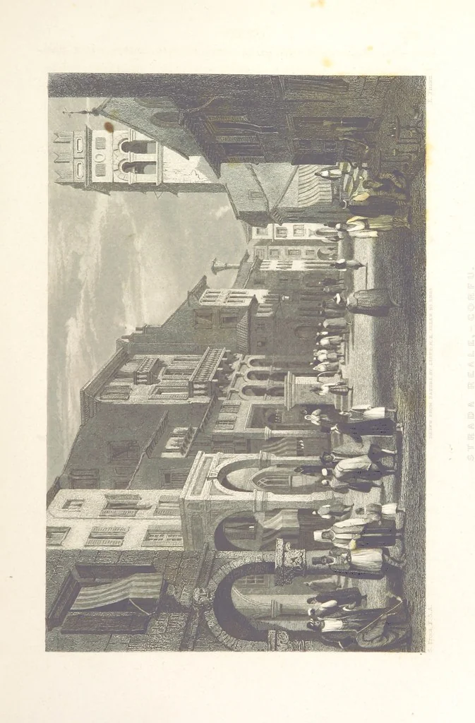 An illustration from Il Mediterraneo illustrato, le sue isole e le sue spiagge ... opera illustrata da sessantaquattro magnifiche incisioni in acciaio eseguite dai più distinti artisti di Londra, su i disegni originali levati sopra luogo dai sigg. W. L. Leitch, Sir Grenville Temple, Baronetto, e Allen ... preceduta da un saggio storico sul Mediterraneo, e compilata dal bibliofilo M. Malagoli Vecchi sulle tracce del signor C. Pellé, etc, 1841, leaf 543