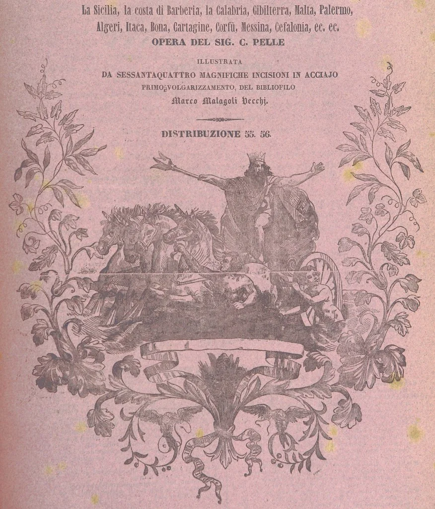 An illustration from Il Mediterraneo illustrato, le sue isole e le sue spiagge ... opera illustrata da sessantaquattro magnifiche incisioni in acciaio eseguite dai più distinti artisti di Londra, su i disegni originali levati sopra luogo dai sigg. W. L. Leitch, Sir Grenville Temple, Baronetto, e Allen ... preceduta da un saggio storico sul Mediterraneo, e compilata dal bibliofilo M. Malagoli Vecchi sulle tracce del signor C. Pellé, etc, 1841, leaf 671