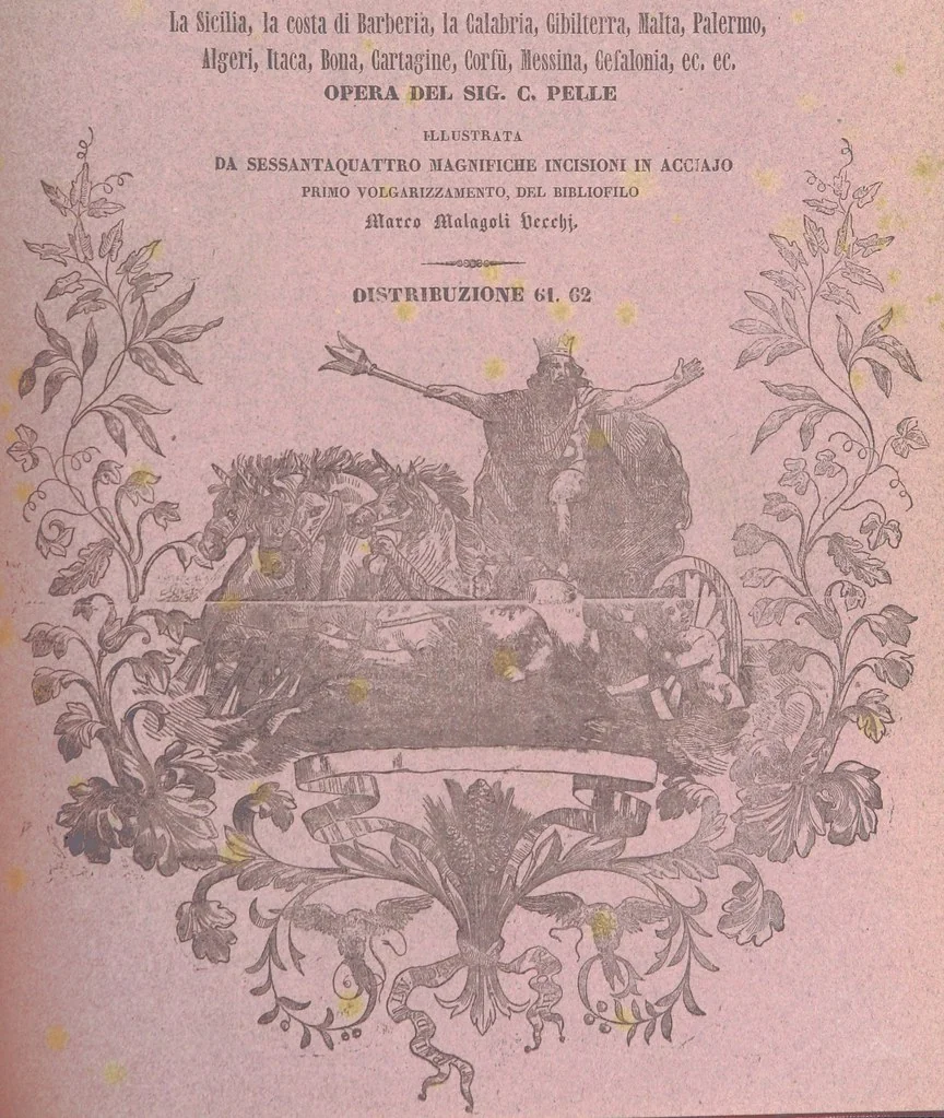 An illustration from Il Mediterraneo illustrato, le sue isole e le sue spiagge ... opera illustrata da sessantaquattro magnifiche incisioni in acciaio eseguite dai più distinti artisti di Londra, su i disegni originali levati sopra luogo dai sigg. W. L. Leitch, Sir Grenville Temple, Baronetto, e Allen ... preceduta da un saggio storico sul Mediterraneo, e compilata dal bibliofilo M. Malagoli Vecchi sulle tracce del signor C. Pellé, etc, 1841, leaf 731