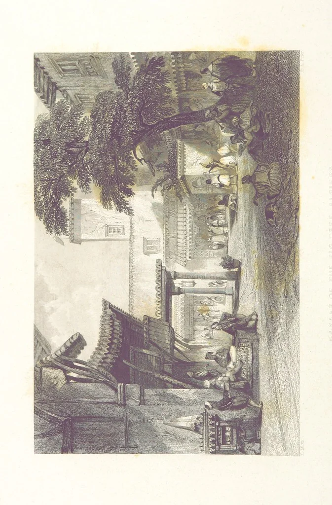 An illustration from Il Mediterraneo illustrato, le sue isole e le sue spiagge ... opera illustrata da sessantaquattro magnifiche incisioni in acciaio eseguite dai più distinti artisti di Londra, su i disegni originali levati sopra luogo dai sigg. W. L. Leitch, Sir Grenville Temple, Baronetto, e Allen ... preceduta da un saggio storico sul Mediterraneo, e compilata dal bibliofilo M. Malagoli Vecchi sulle tracce del signor C. Pellé, etc, 1841, leaf 84