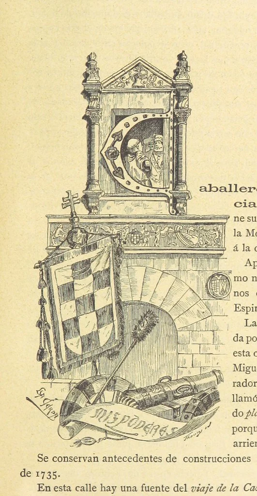 An illustration from Las Calles de Madrid. Noticias, tradiciones y curiosidades ... Dibujos de La Cerda, 1889, leaf 131