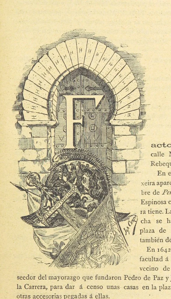 An illustration from Las Calles de Madrid. Noticias, tradiciones y curiosidades ... Dibujos de La Cerda, 1889, leaf 239
