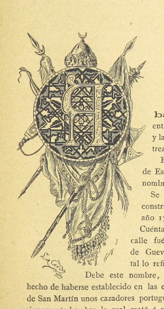 An illustration from Las Calles de Madrid. Noticias, tradiciones y curiosidades ... Dibujos de La Cerda, 1889, leaf 37