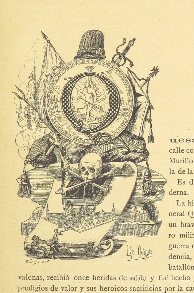 An illustration from Las Calles de Madrid. Noticias, tradiciones y curiosidades ... Dibujos de La Cerda, 1889, leaf 435
