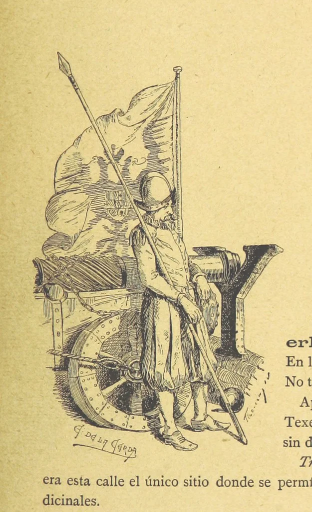 An illustration from Las Calles de Madrid. Noticias, tradiciones y curiosidades ... Dibujos de La Cerda, 1889, leaf 587