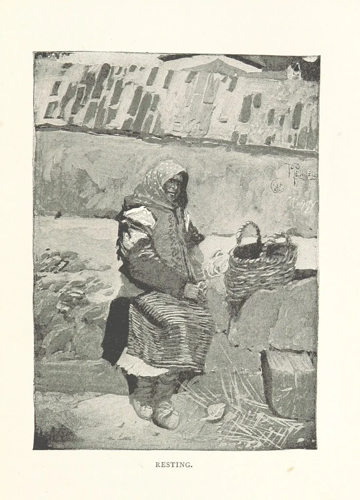 An illustration from To Gipsyland ... Illustrated by J. Pennell, 1893, leaf 139