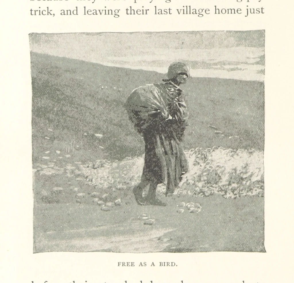 An illustration from To Gipsyland ... Illustrated by J. Pennell, 1893, leaf 154
