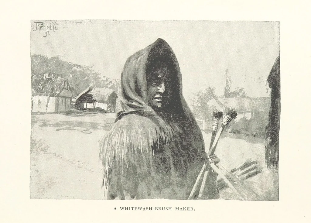 An illustration from To Gipsyland ... Illustrated by J. Pennell, 1893, leaf 159