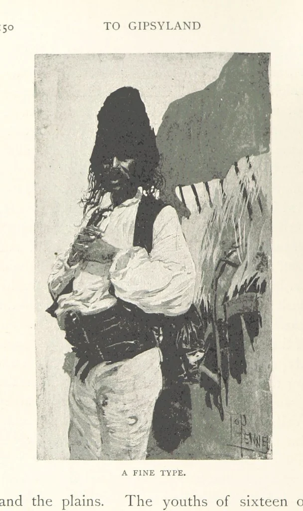 An illustration from To Gipsyland ... Illustrated by J. Pennell, 1893, leaf 162