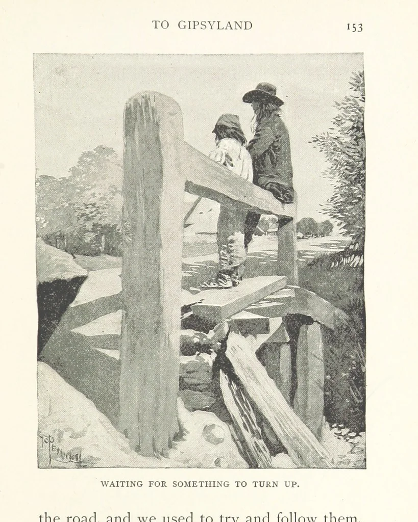 An illustration from To Gipsyland ... Illustrated by J. Pennell, 1893, leaf 165