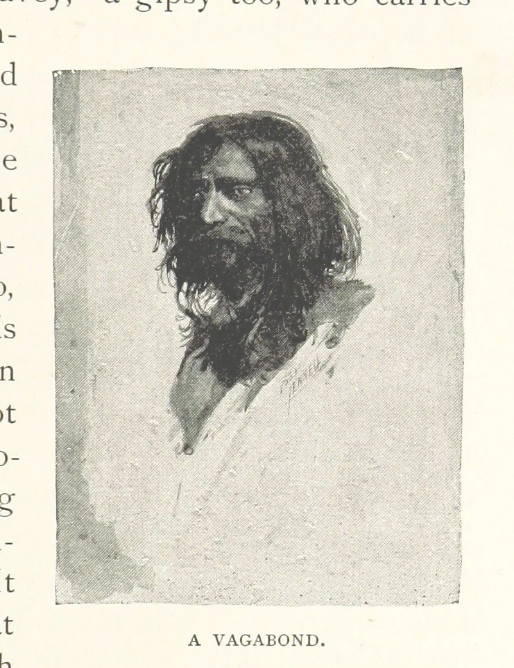 An illustration from To Gipsyland ... Illustrated by J. Pennell, 1893, leaf 187