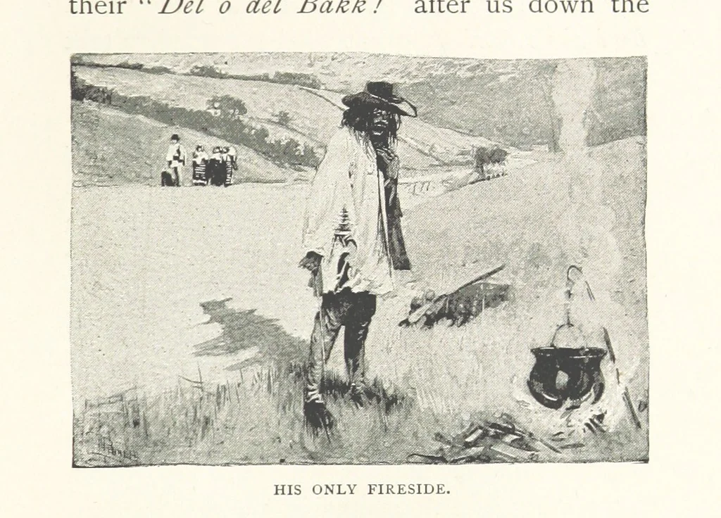 An illustration from To Gipsyland ... Illustrated by J. Pennell, 1893, leaf 201