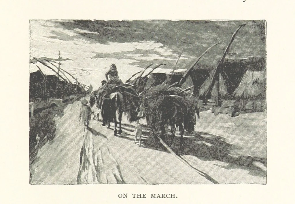 An illustration from To Gipsyland ... Illustrated by J. Pennell, 1893, leaf 215