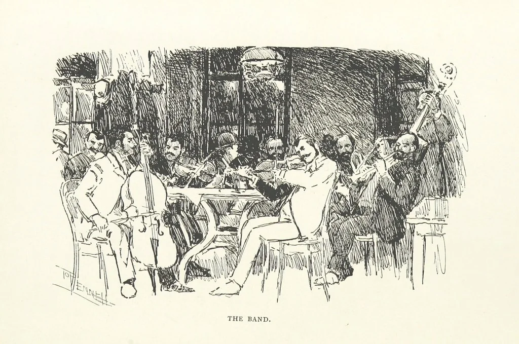 An illustration from To Gipsyland ... Illustrated by J. Pennell, 1893, leaf 31