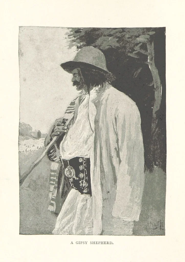 An illustration from To Gipsyland ... Illustrated by J. Pennell, 1893, leaf 8