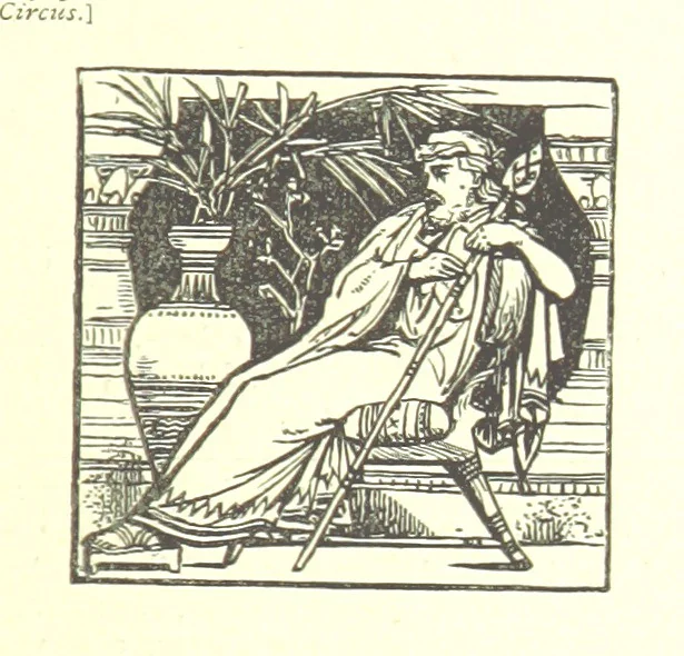 An illustration from The Muses of Mayfair. Selections from vers de société of the nineteenth century. (Translations from the French and German. By E. Grey.), 1874, leaf 405
